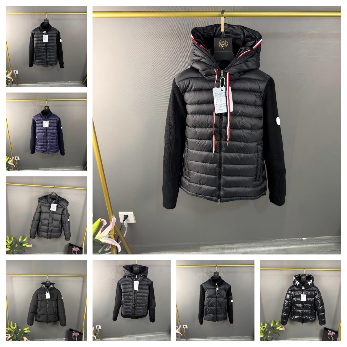 Winterjas jas pufferjack heren winterjas designer parka grijs zwart heren voor dames glanzende zwarte kapmantel uitloper meerdere kleuren Aziatische