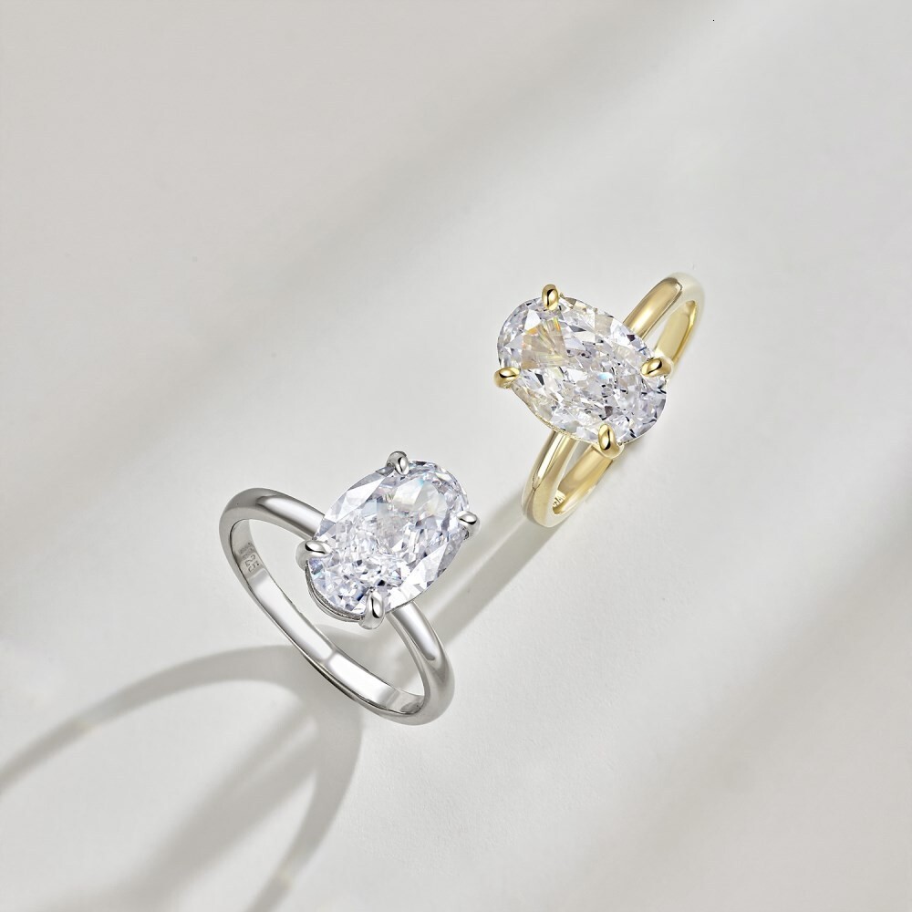 Cross border Wish hot selling European and American fashion oval zircon simple luxury women's ring manufacturer wholesale
