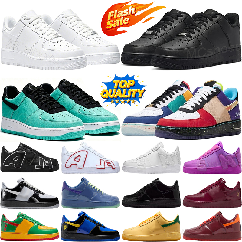 Designer one Running Shoes Sneakers airforcee 1 for Men Women Classic 1 Triple White Black Panda Grey Fog cpfm airforc 1 Men Low Trainers Sneakers O
