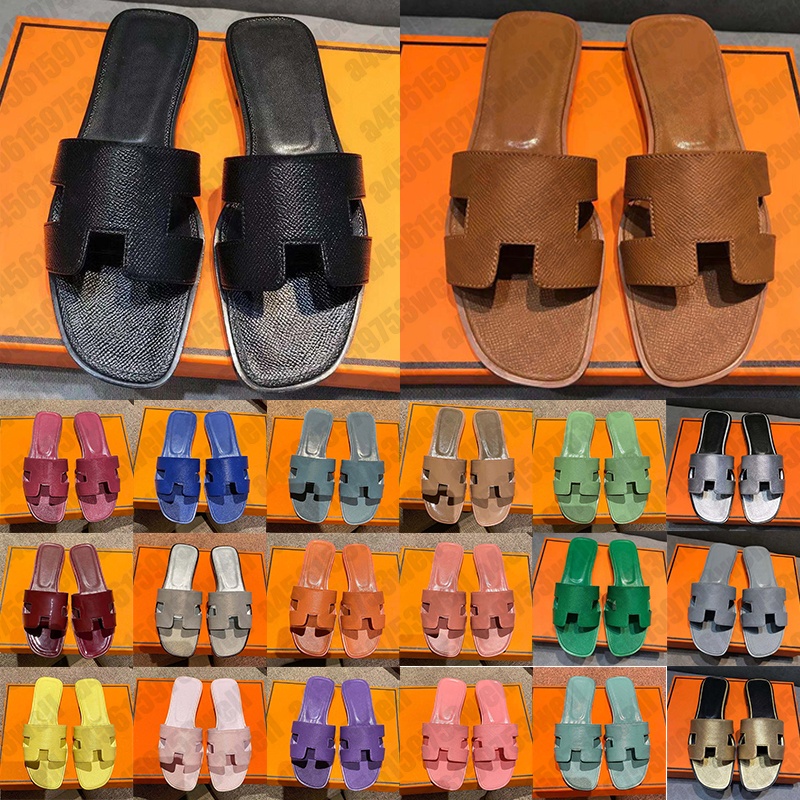 free shipping slippers designer oran sandals women slides shoes brown black white khaki patent ladies slippers platform sandal sandles sandale sa