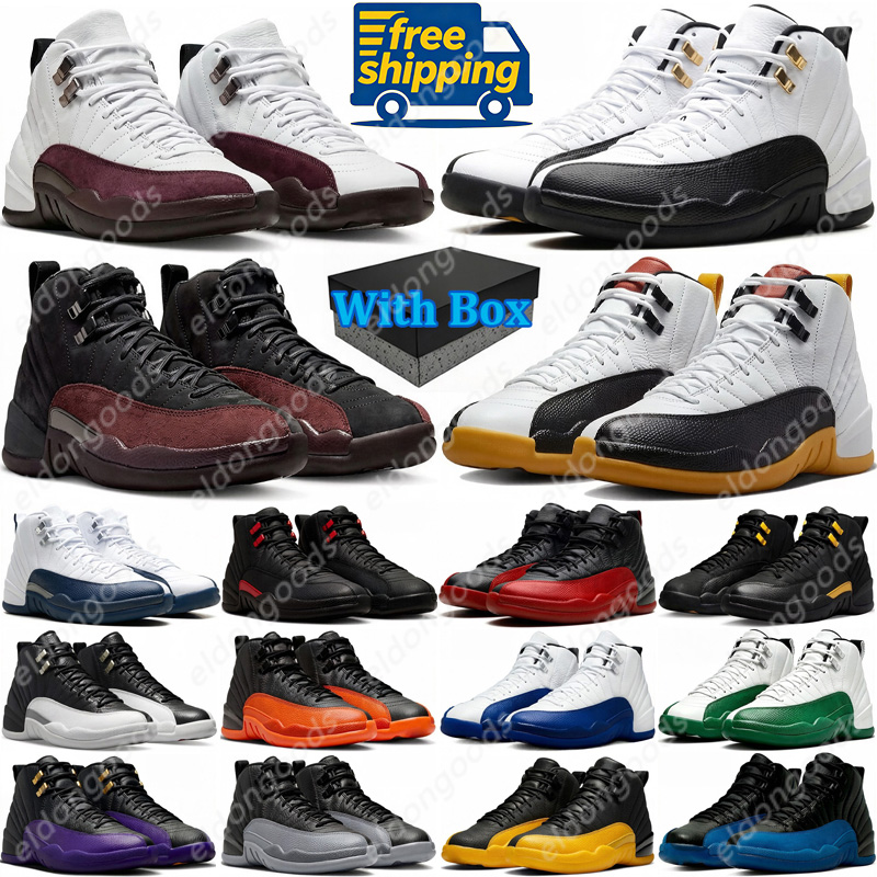 Free shipping With Box Designer 12 Basketball Shoes 12s for Mens Womens Bloodline Taxi French Blue Flu Game Playoffs Cherry Stealth trainers sports