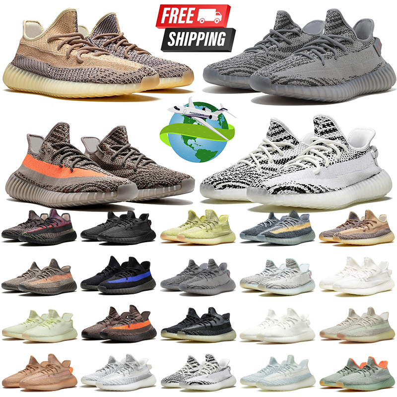With Box Free Shipping 350 350s v2 Running Shoes Designer Sneakers Mens Trainers Onyx Dazzling Blue Cream Black White Bred Talon Women Men Outdoor S