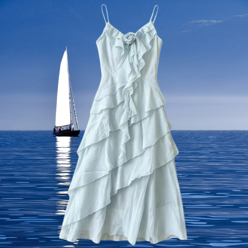Chic Flowered Strappy One-Piece Gown Offering Cozy Yet Stylish Outfit-3-image-1109100410