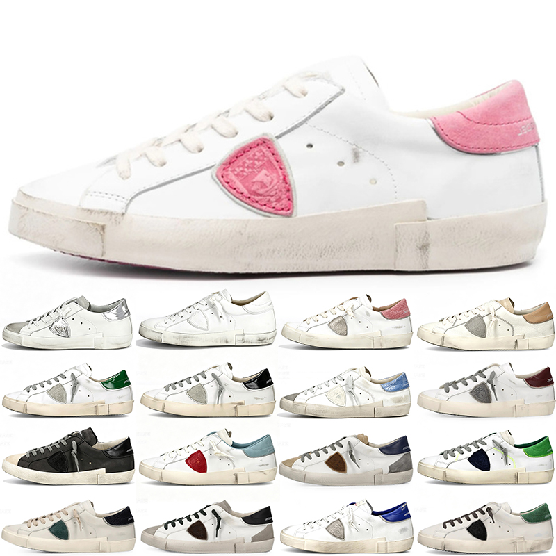 with box designers shoes Philippe Model Paris low trainer prsx Casual mens luxury sneakers womens leather black white pink