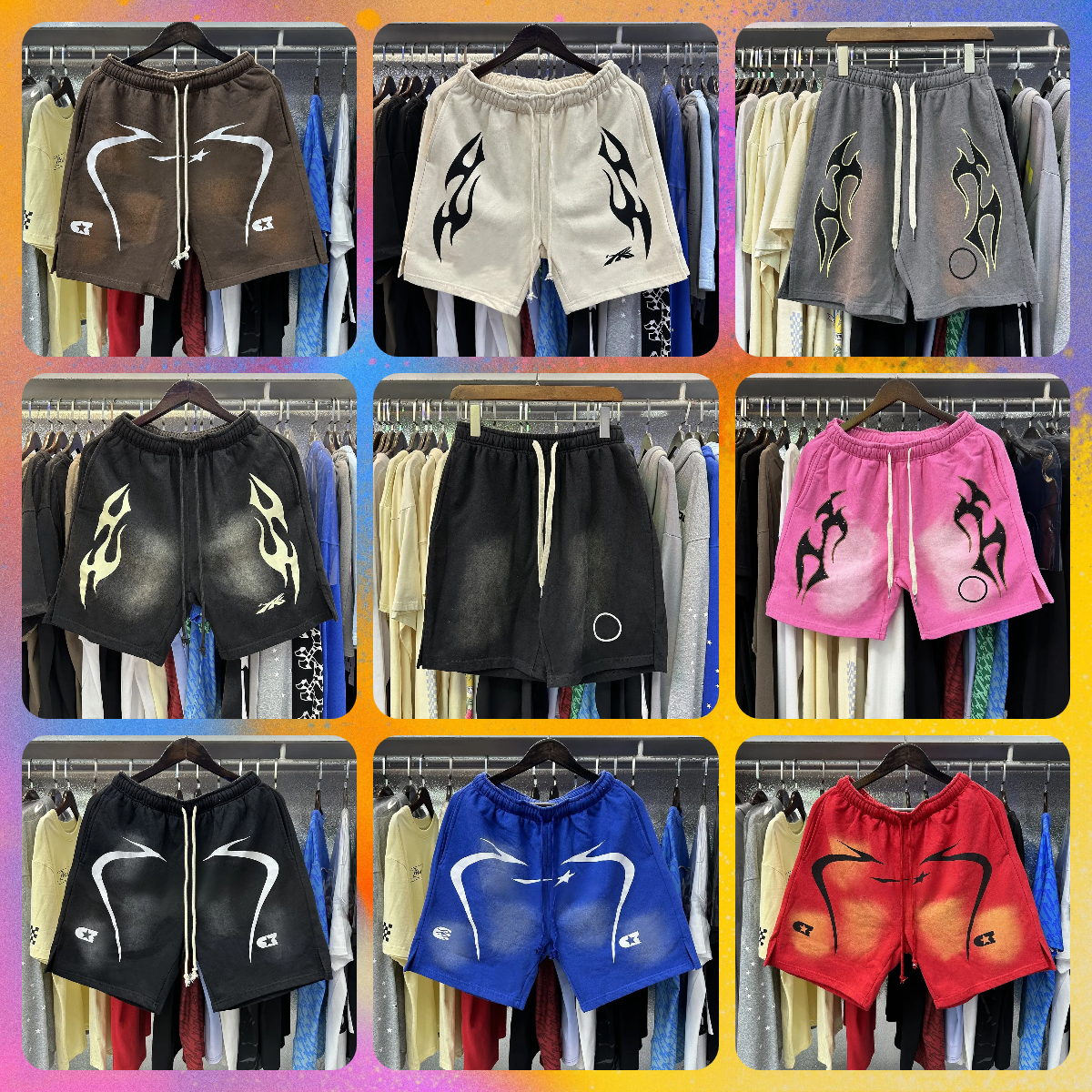 10A Designert Short With NFC scan Mens Sports Suit Womens Graphic helles Tee Pullover street trend Hip Hop Alphabet Print pants DYZXS W2