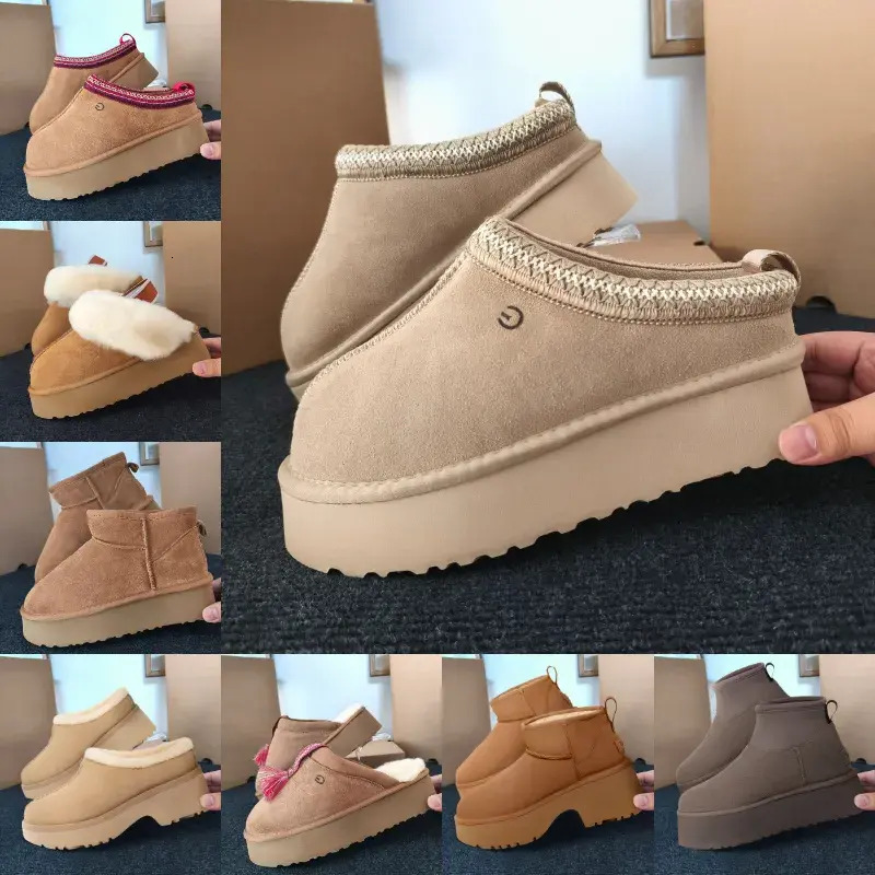 Designer Sport Outdoor Tasman Woman Chestnut Fur Slides Sheepskin Shearling Tazz Slippers Mules Men lowtop Ultra Mini Platform sneaker Boot Slip-On