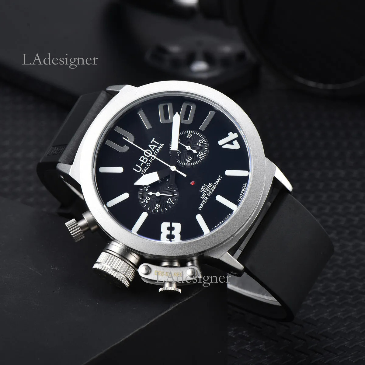 Designer U Boats Watch Men Automatic White Classic Luxury Brand Mens Round Black Rubber High Quality Fashion Retro Style Versatile U Big Boat Wristw