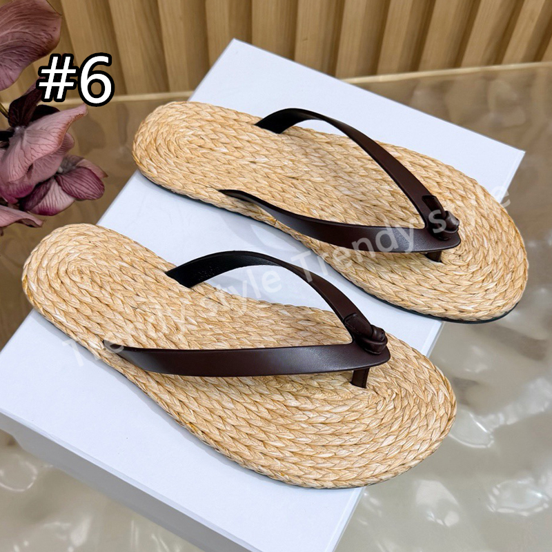 2026 Newest Flipflop Sandal Shoes Wave Staw Leather Designer Beach Summer Slipper Size 35-42-image-946019532