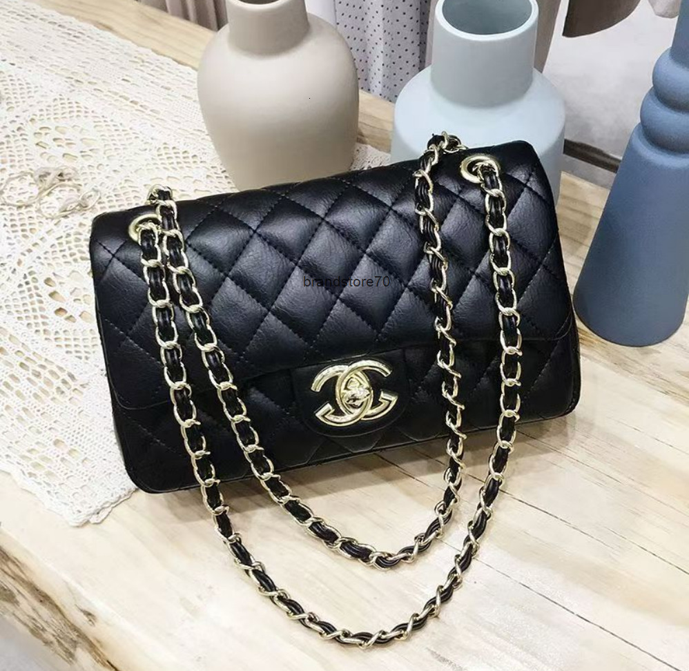 10A Caviar cf Classic Designer bags Shoulder Bag Sheepskin Womens Crossbody Bags Diamond Pattern Metal Chain Doube C Letters Flap Closure Handbag 26