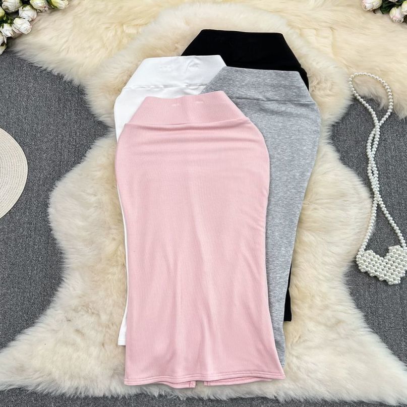 2026 Summer Fashion Womens Elegant n Sensual Hip Hugging Half Length Skirt Sexy High Waist Mid Fishtail 260707BJ