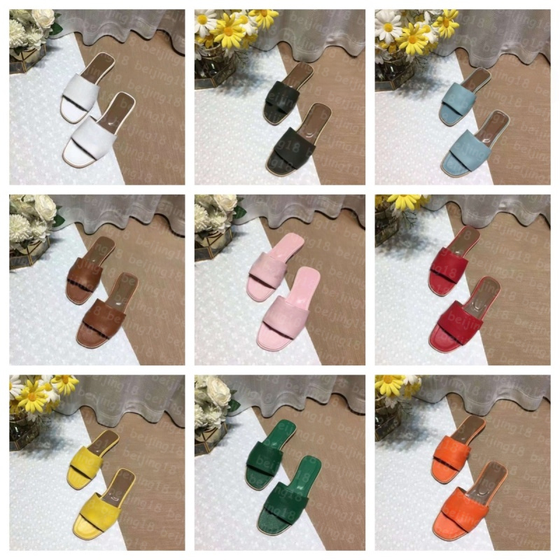 (Choisissez les photos et non la description) Pantoufles de plage Design de luxe à la mode, chaussures plates d'été 34795 18369