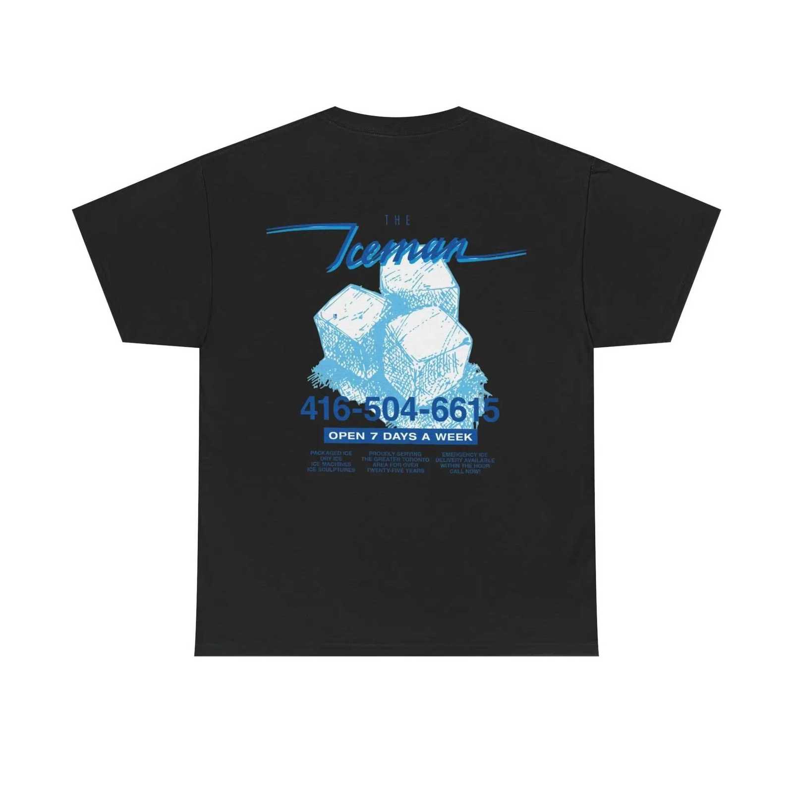 Blue Drake Iceman Merch T-shirt Iceman Black Tee Mens Clothing Women Streetwear Cotton 2026 Summer New Female Male T Shirt C260707