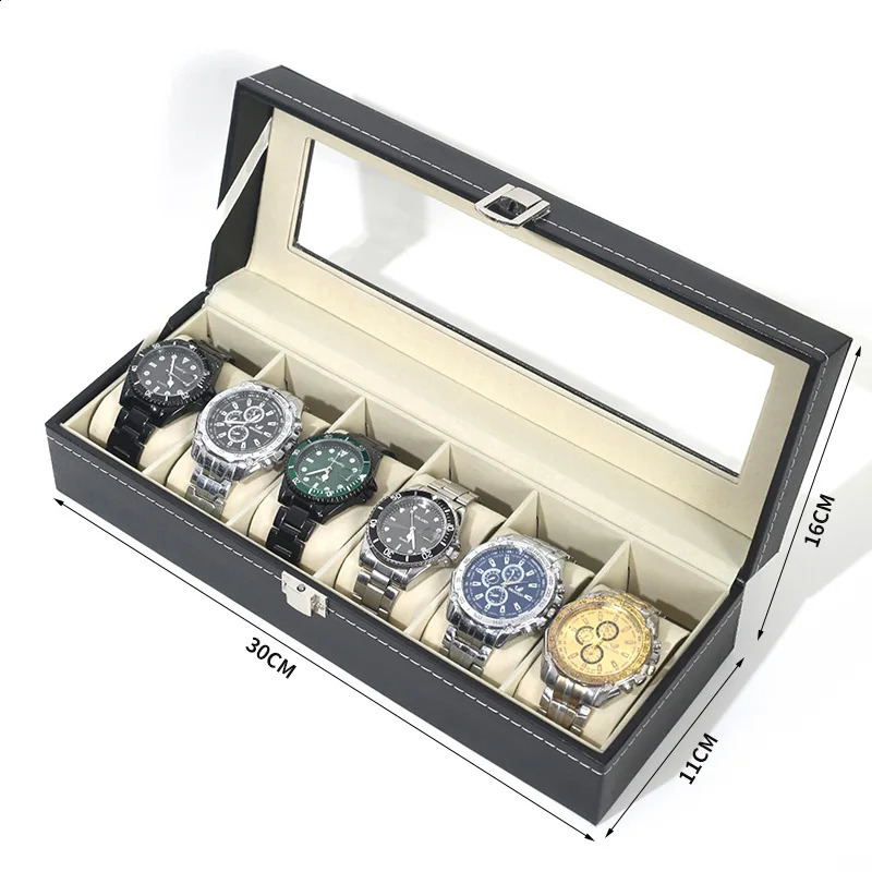 PU Leather Watch Organizer Box Watch Display Case Watch Travel Organizer Tray Watch Collection Storge Holder For Women 260707