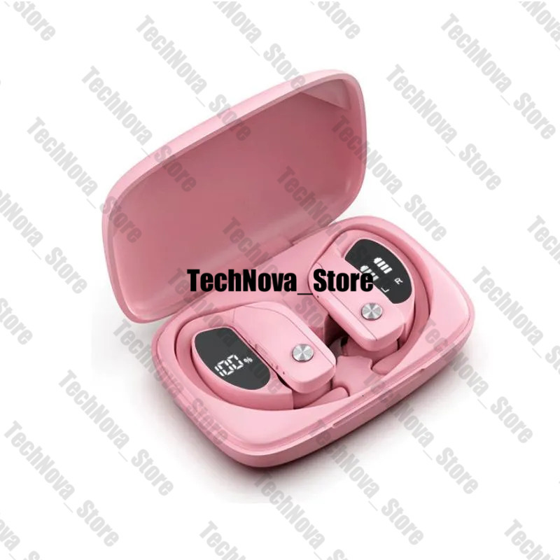 Headphones Earphones TWS T32 Bluetooth 50 Wireless Headset Double Hanging Ear HTZ00 Digital Display Noise Reduction Inear Stereo Gam