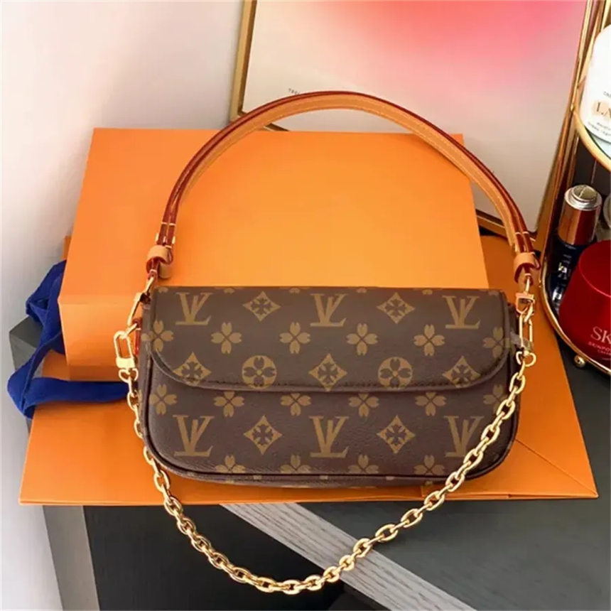 Sac de créateur femmes sac à bandoulière Hobos sac à main fleur marron le sac fourre-tout lettre sacs en cuir véritable sac à main bandoulière sa