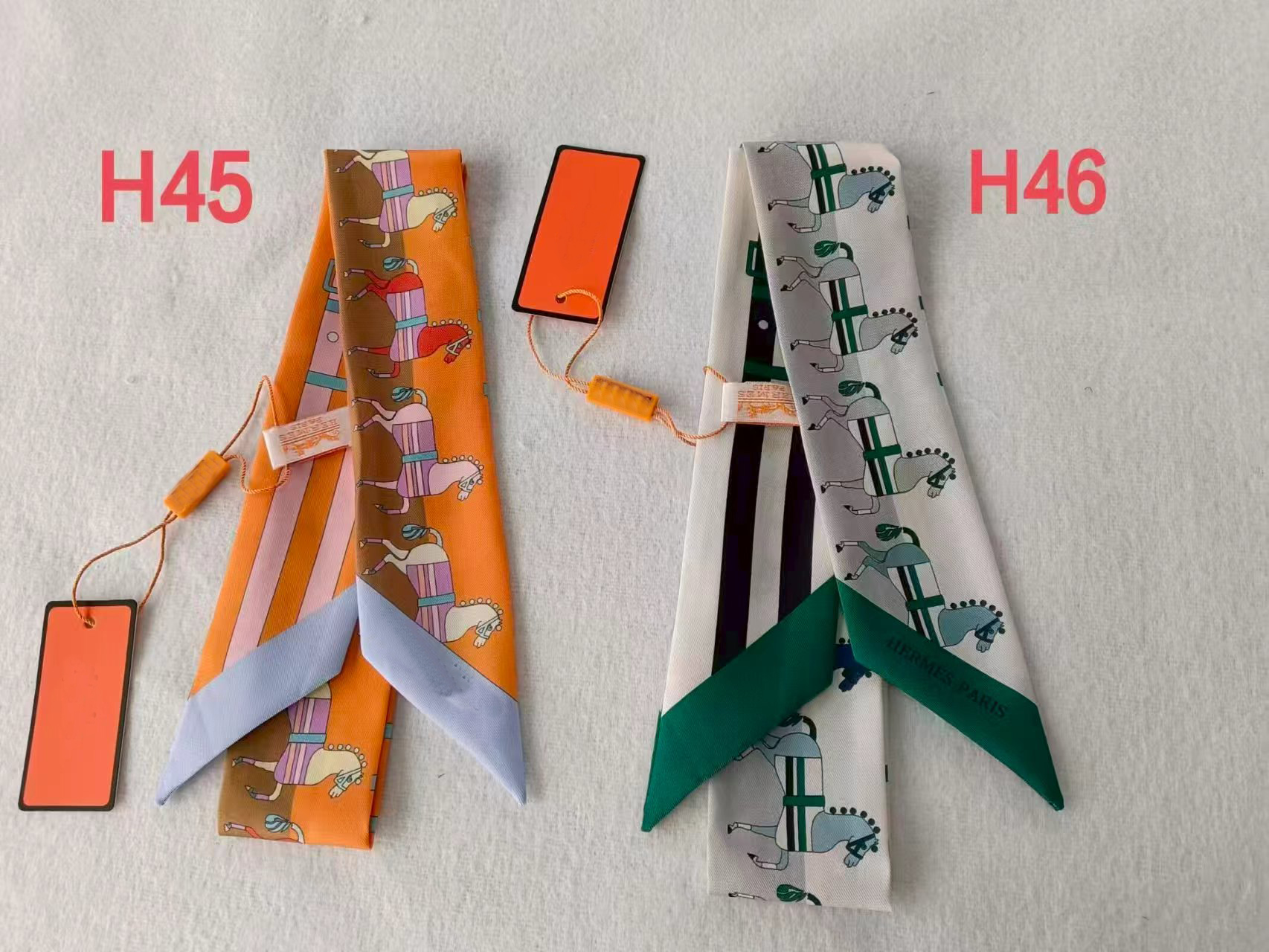 Newest Designer 20style Women's Headscarf Luxury H print Classic Letter pattern Shawl Silk Scarf Long Handle Bag Soft Feel Length 5*86cm 5*