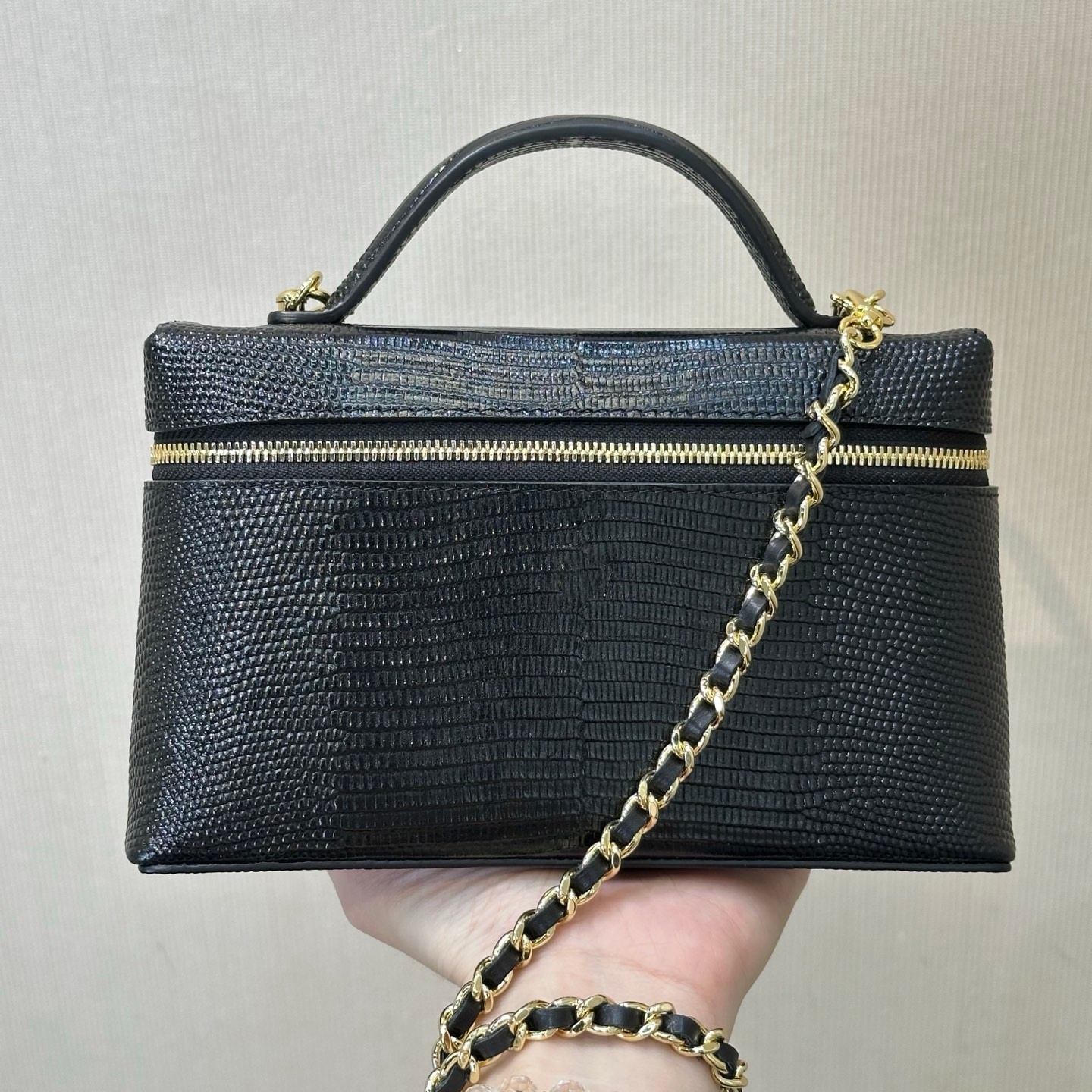 12A mirror quality designer bags vanity purse women clutch genuine leather box handbag with top handle Lizardstripe cross body bags luxury wallets o