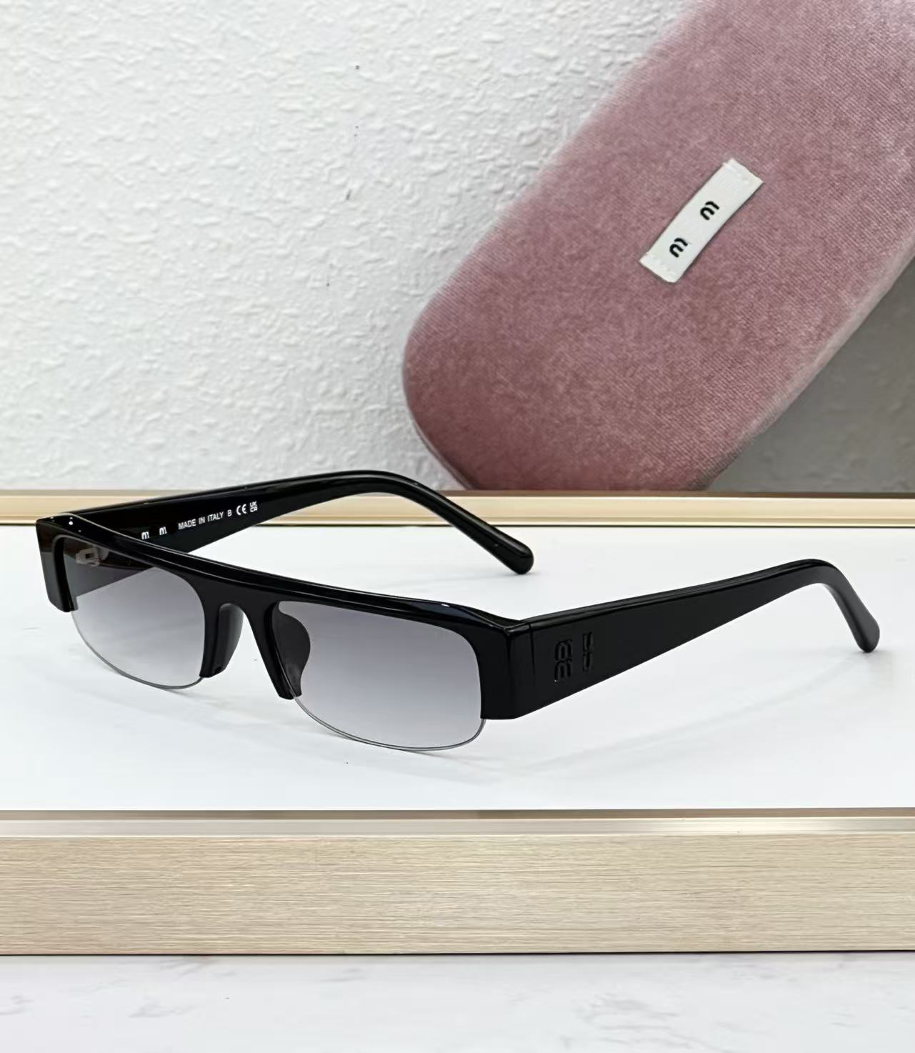Nouvelles femmes demi-homme polarisées dame mm lunettes de soleil lunettes de soleil mu b07s lunettes de soleil à petite monture avec boîte