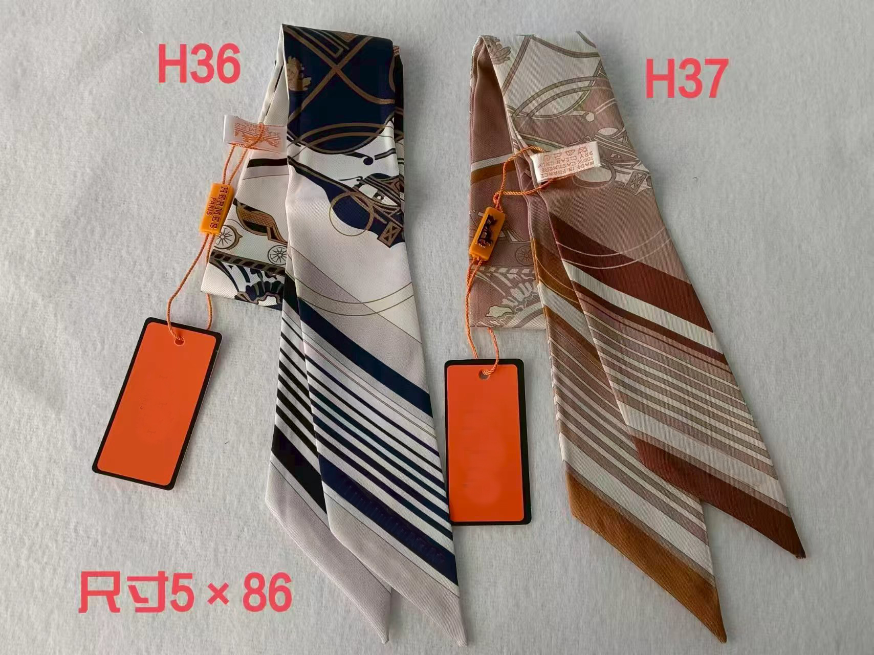 Headscarf Designer Women's Luxury H print Classic Letter pattern Shawl Silk Scarf Long Handle Bag Soft Feel Length 5*86cm 5*