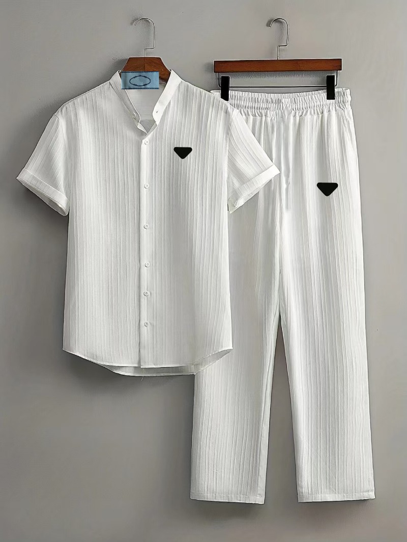 Fashion Summer Men's Tracksuits Track Suit Short Sleeve Tracksuit Men Shorts Suit 2 Piece Set Classic Mens T-Shirt Beach Pants 2pcs Sports Casu