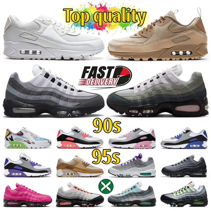 Top quality running shoes 90s 95s Designer shoes 90 Sneakers mens Trainers 95 Triple Black white Pink Foam Caramel Desert Wolf Grey Gradient Roya-image-972165887