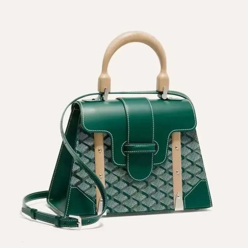 10A Classic Saigon bags Luxury designer makeup bag womens large-capacity handbags high quality genuine leather travel crossbody bag top wooden handl
