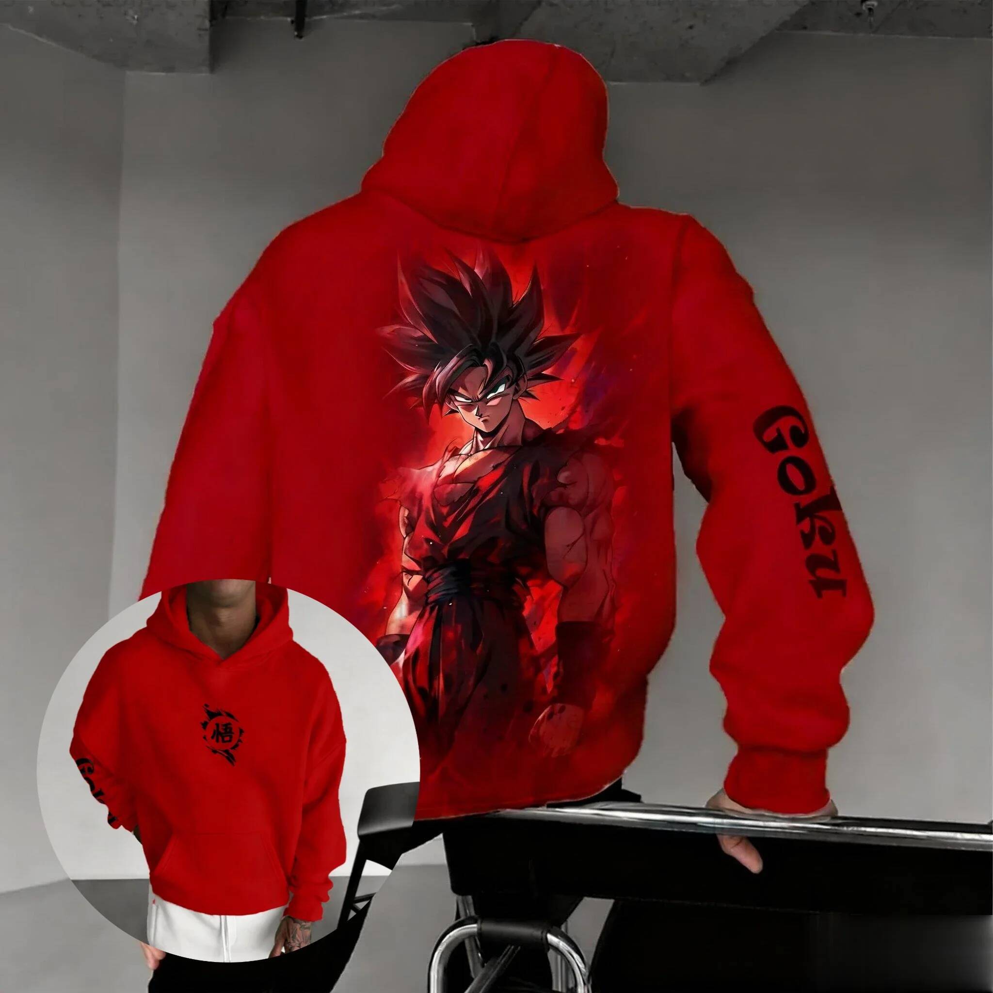 2026 New Oversized Dragon Ball Goku Hoodie Men Women Pullover Sweatshirt Anime Print Casual Streetwear Cosplay Jacket Tops