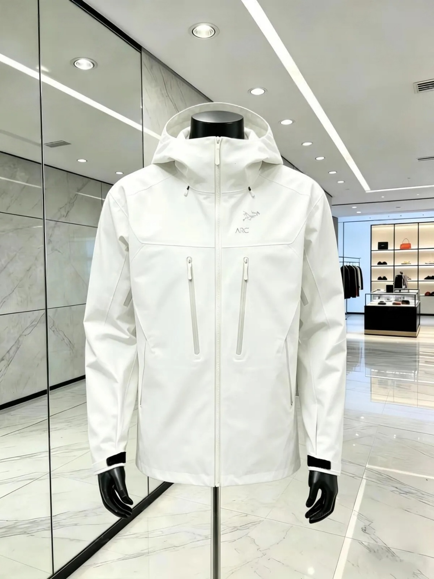 Men Women Goretex Arc Hard Shell Zip Up Hood Windbreaker Waterproof Ski High Quality Designer Mens Artery Jacket Trend Coat Arcs