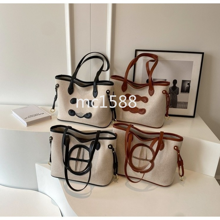 1 1 quality designer bags TOTE Bag New Fashion Bag High Sensitivity Commuting Bag Large Capacity Canvas Versatile Shoulder Bag M5-305-B