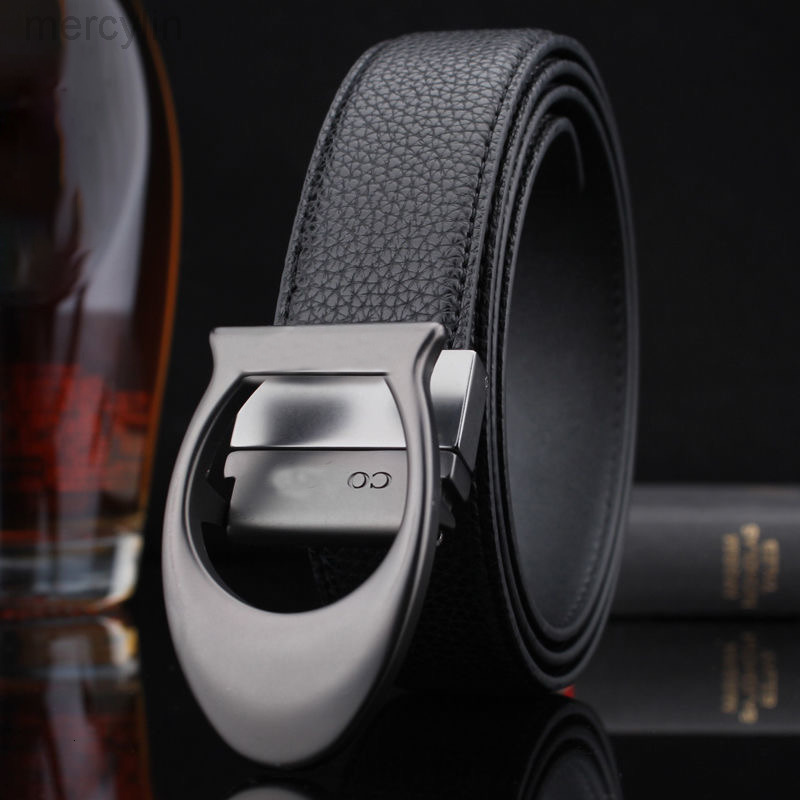 Luxury Mens Belt Designer Belt 35cm Knight Print Design Coaccah 105-125cm Zinc Alloy Buckle Mens Belt Fashion Versatile Style Double-sided Available