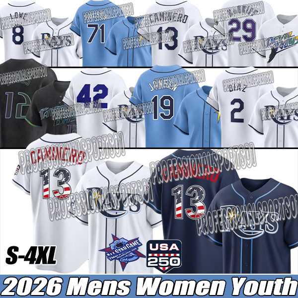 tampa bays rays Jersey usa 250 #56 Randy Arozarena Yandy Diaz Brandon Lowe Taj Bradley city connect Jerseys 2026 Baseball Jersey S-4XL-image-919902431