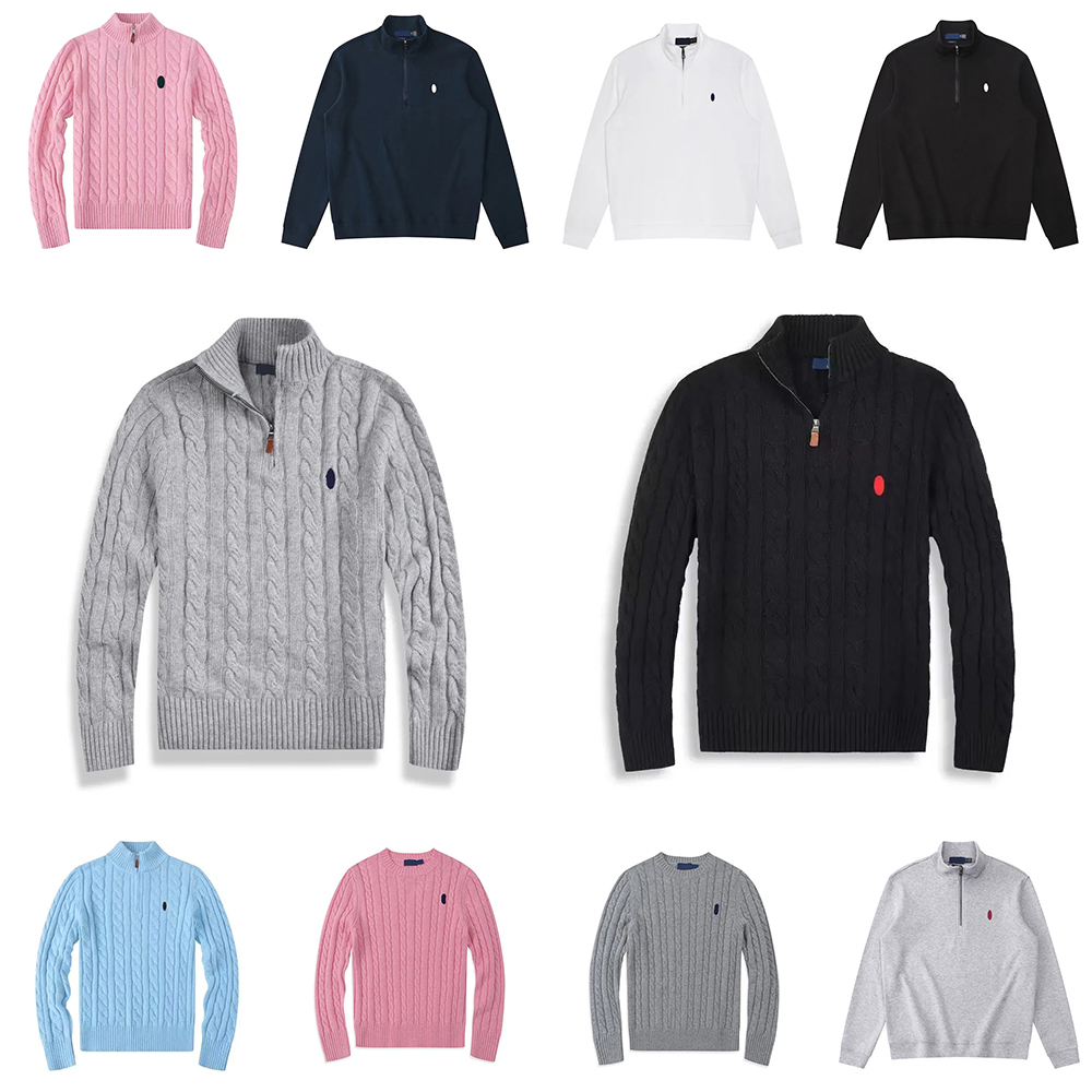 sweater men designer cardigan men designer knit sweater Classic polo quarter zip pull homme mens pullover half zipper luxury casual jumper autumn wo
