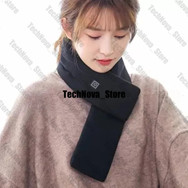 HTZ00 Unisex Rechargeable Winter Fever Heated Scarf USB Neck Wrap With Power Bank 80 Cm Length