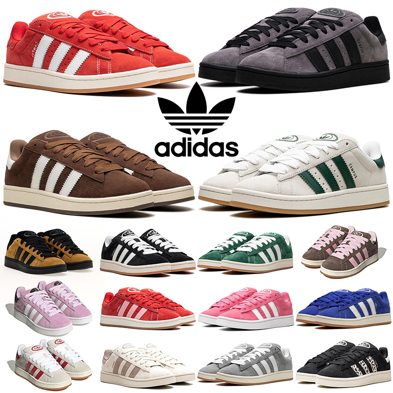Adidas Originals Campus 00s Shoes Suede Sneakers Men Women Retro Low Top Skate Shoes Thick Sole Gum Rubber Outsole Classic Casual Bread Shoes Core B