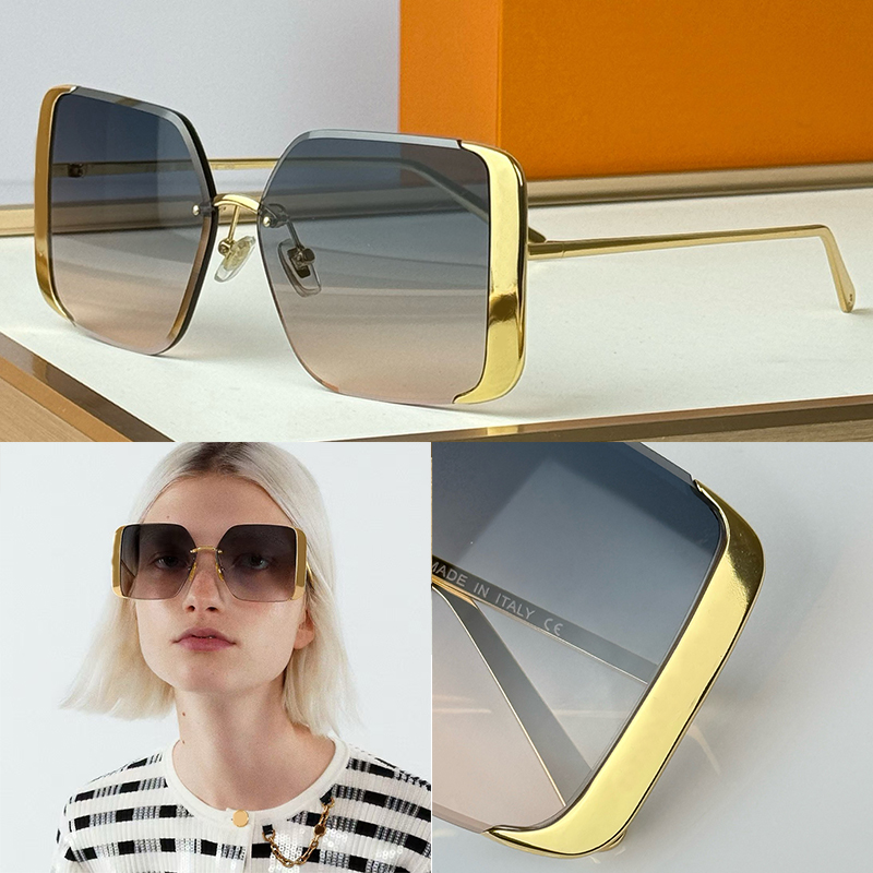 Designer Classic Mens Frameless Sunglasses Luxury Fashion Retro Style Womens Beach Travel Sunscreen UV Glasses Z1994U