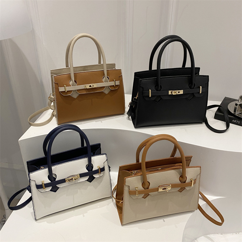 Free Shipping Worldwide luxury Fashion Solid Color Ladies Handheld Tote Bags Lightweight Office Work Shoulder Crossbody Purse