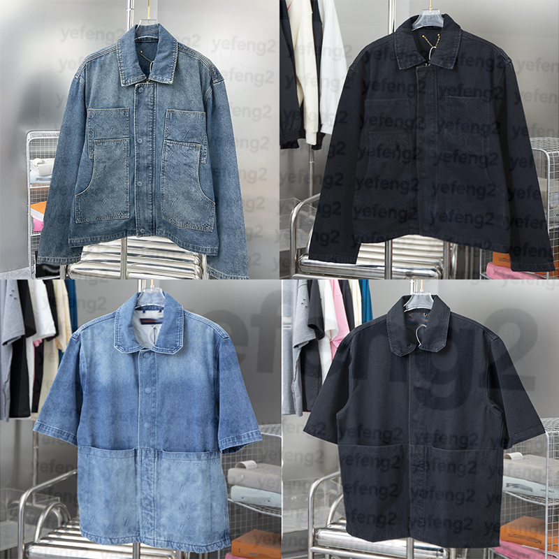 Chemises pour hommes, ensemble de Cowboy à la mode, chemise 2 pièces, jean délavé, rétro, ensemble ample décontracté