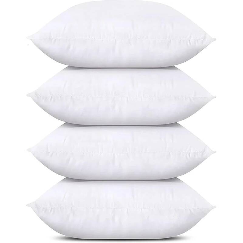 4 or 2 pcs Set Cushion Core Comfort Bedding 18x18 Inch Throw Pillow White Soft Decorative Pillows for Sofa Bed Couch Wholesale W260709