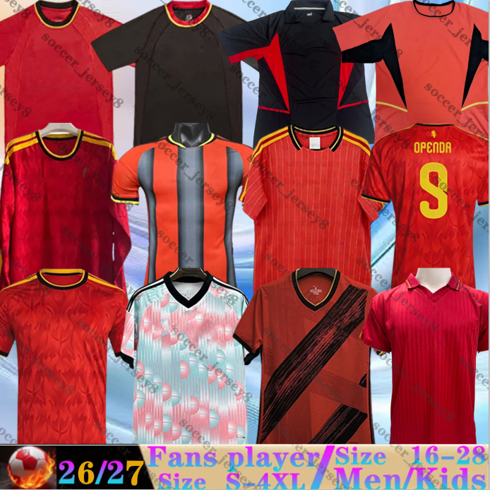 Belgium World Cup 2026 Soccer Jerseys DE BRUYNE TIELEMANS LUKAKU OPENDA National Team men DE CUYPER DOKU LUKEBAKIO MEUNIER BATSHUAYI 26 27 footba-image-926730861