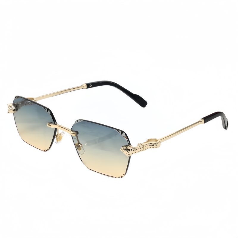 2026 new model sunglasses frameless sunglasses high definition gradient lenses fashionable and versatile top quality UV Protection cut lenses