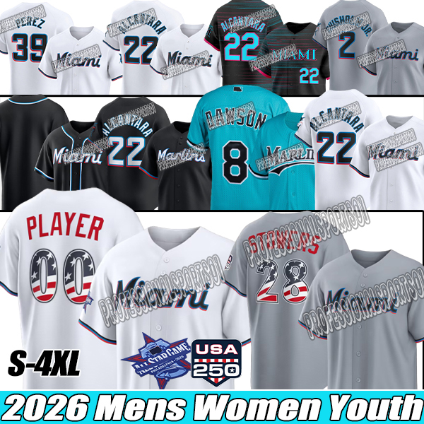Miamicity Baseball Jerseys Marlins jersey 2026 Connor Norby Jesus Sanchez Sandy Alcantara Albert Almora Jr. Matt Mervis Fortes city connect Baseb-image-944857358