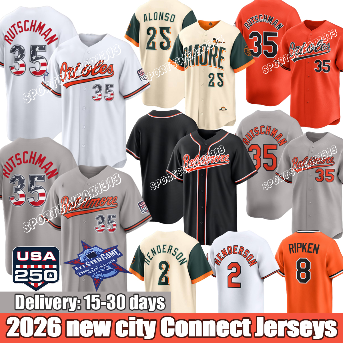 Baltimores orioles jersey Adley Rutschman Gunnar Henderson Cionel Perez #30 Rodriguez 2026 orioles city connect Jerseys Baseball S-4XL-image-944311902