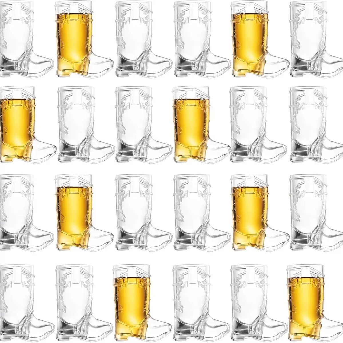 In Stock Boots Plastic Western Cowboy Theme Drinks Transparent Shot Glasses Bachelorette Party Supplies