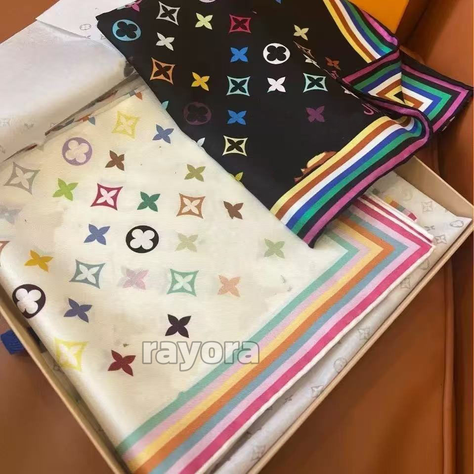 Designer Scarf luxury neck silk scarfs all-over letter print Winter Autumn fashion accessories Smooth Skin-touch Fabric Classic Square Scarf for wom