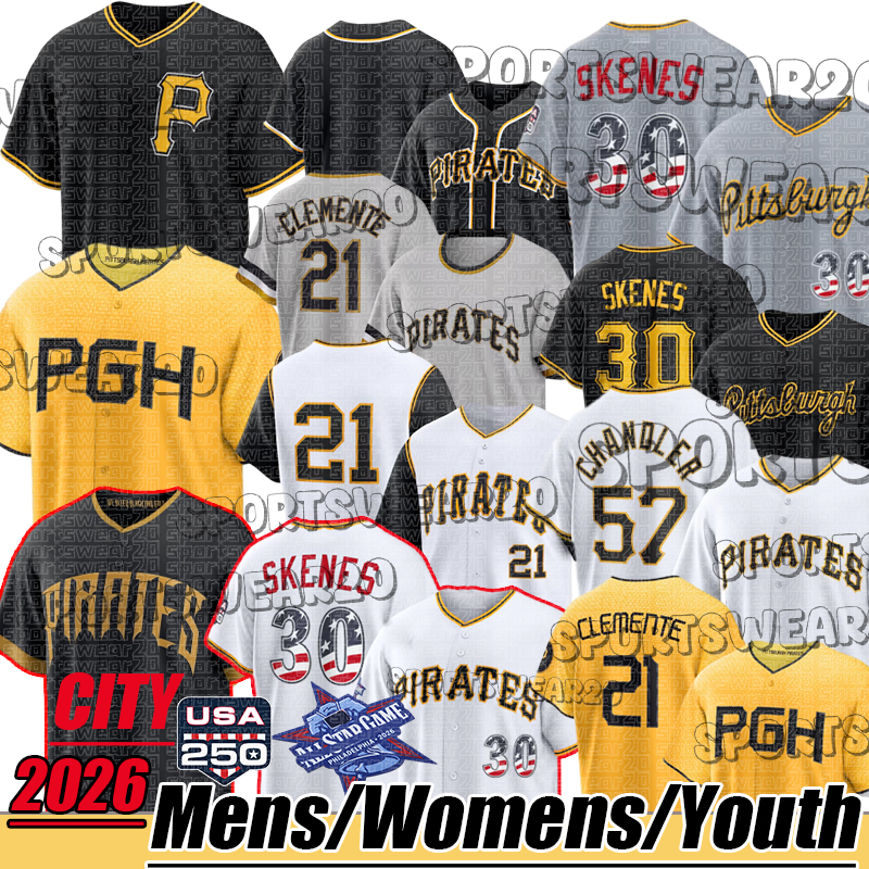 Pittsburghcity Pirates Jersey Bryan Reynolds Oneil Cruz Paul Skenes Mitch Keller Andrew McCutchen Jersey 2026 new Pittsburghs city Custom usa 250-image-934803062