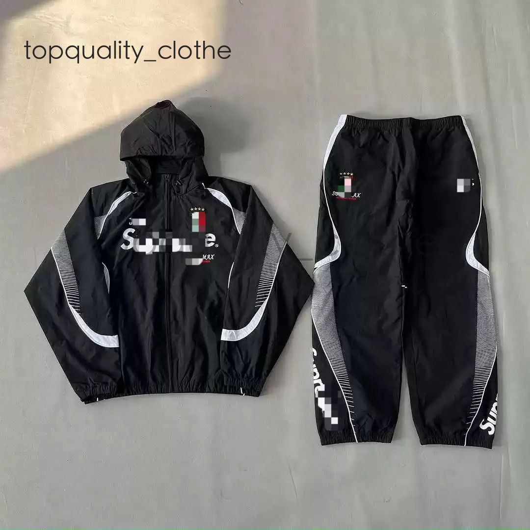 2026 10A SUP SS25 Track supresmed Jacket American Retro Embroidered Jacket Windbreaker Set Coat Men's Loose Casual Men supresmed Jackets High q