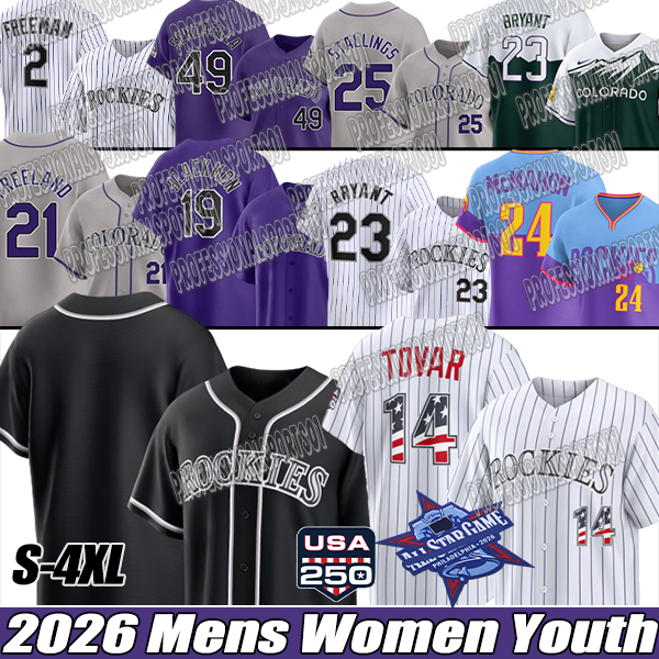 2026 Colorados city Custom Baseball Jerseys Rockies Jersey Brenton Doyle Ryan McMahon Ezequiel Tovar Kris Bryant Zac Veen Jersey 4XL-image-933504676