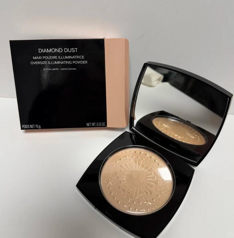 Diamond Dust Oversize Poudre Illuminating Powder 15g Shimmer Diamond Limited Edition Face Highlighter Maxi Brightening Glow Makeup Powder Face Cosme