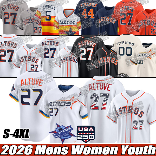 #27 Jose Altuve Jersey #2 Alex Bregman Yordan Alvarez Houstons Astros Jerseys 2026 Kyle Tucker Josh Hader Jeremy Pena City connect Baseball Jerse-image-905730787