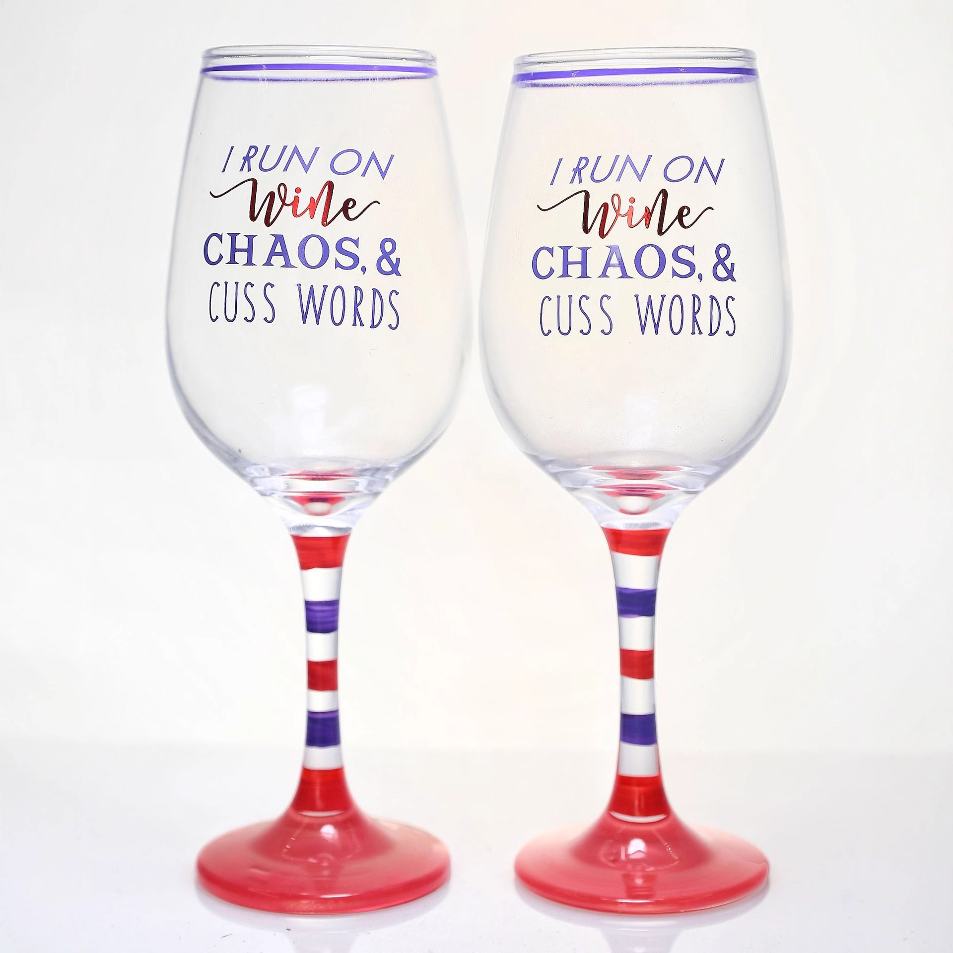 Wholesale Wreath Red Goblet Letter Print Wine Glass Cup Christmas Pattern-image-1114263285